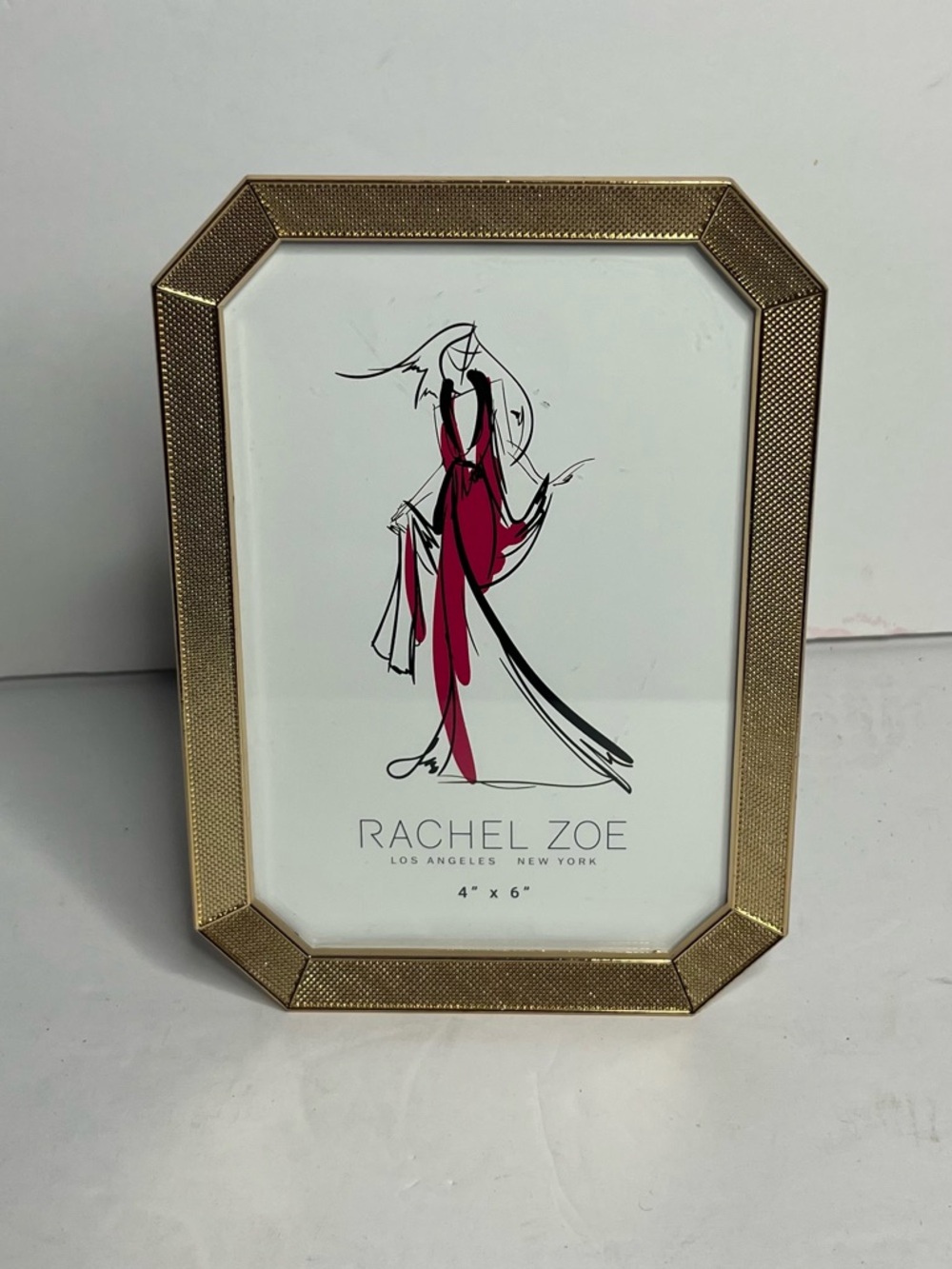 Rachel Zoe Textured Gold Octagon Metal Picture Frame